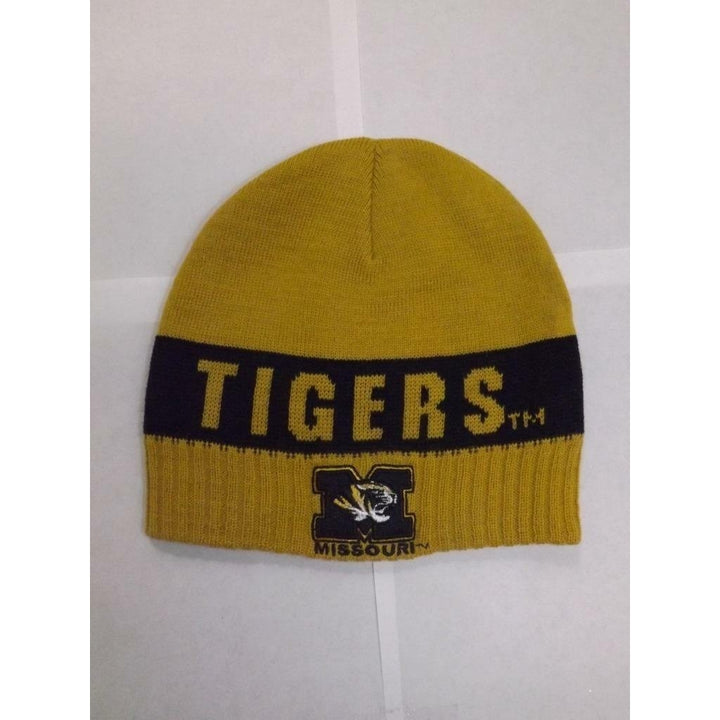 Missouri Tigers Mens Adult Size OSFA Yellow Beanie Hat Image 4