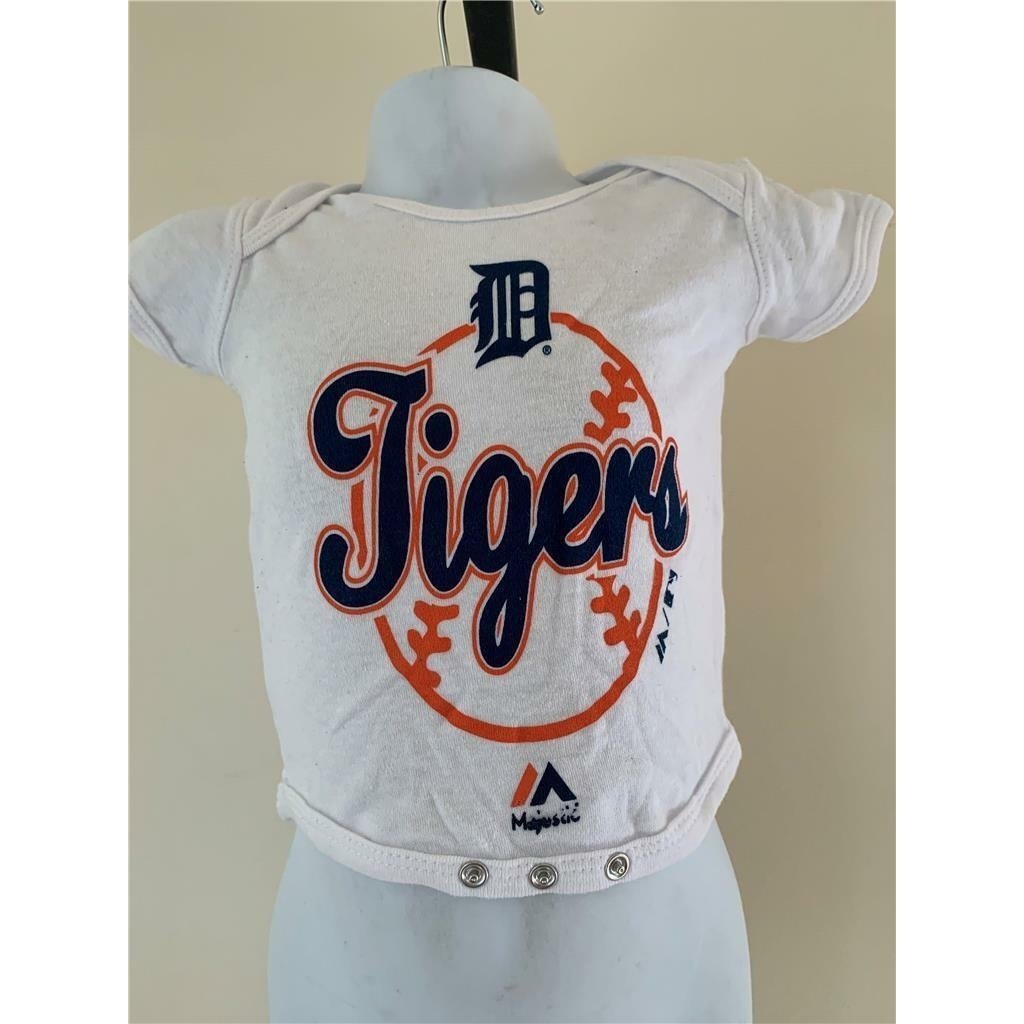 Detroit Tigers Infant Size 0/3 Months White Outer Stuff Creeper Image 1