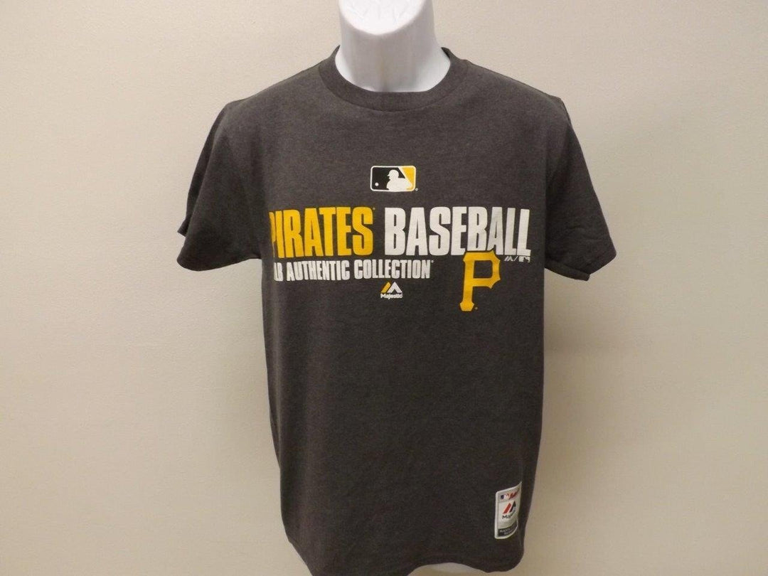 Pittsburgh Pirates Mens Adult Size S Small Majestic Gray Shirt MSRP 24 Image 2