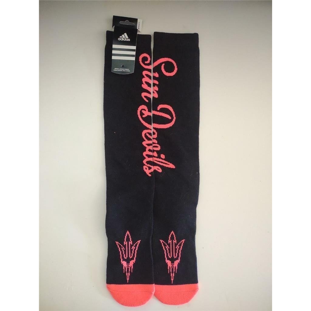 Arizona State Sun Devils Womens Size OSFA Black Adidas Long Socks Image 1