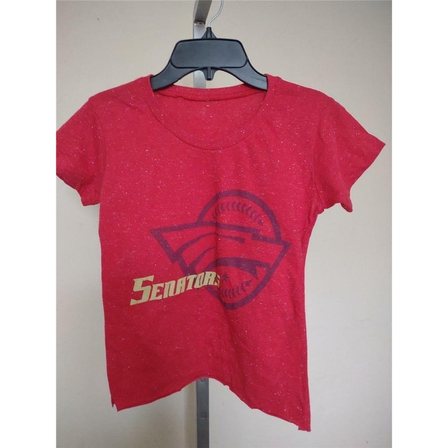 Ottowa Senators Girls Kids Size M Medium Red Sparkly Shirt Image 1