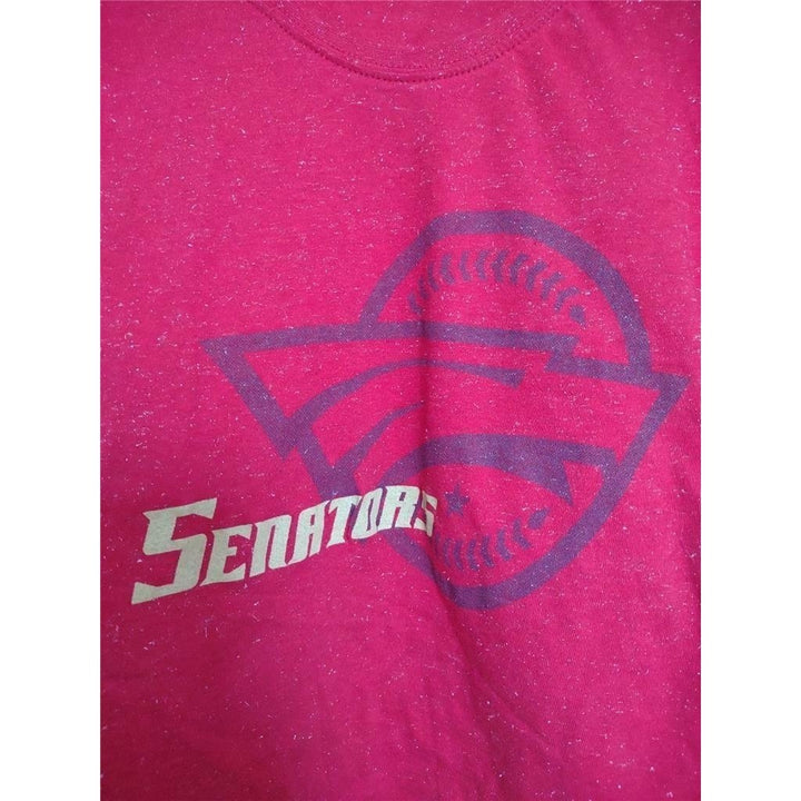 Ottowa Senators Girls Kids Size M Medium Red Sparkly Shirt Image 2