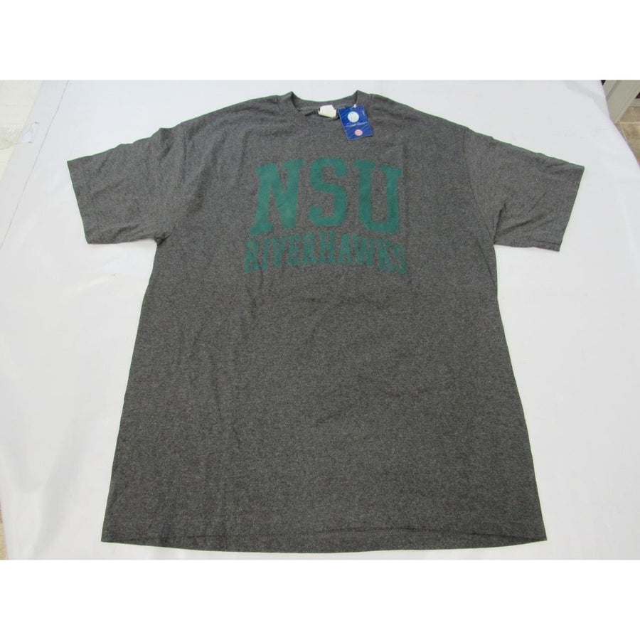 Northeastern State University Riverhawks Mens Size XL XLarge Gray Shirt Image 1