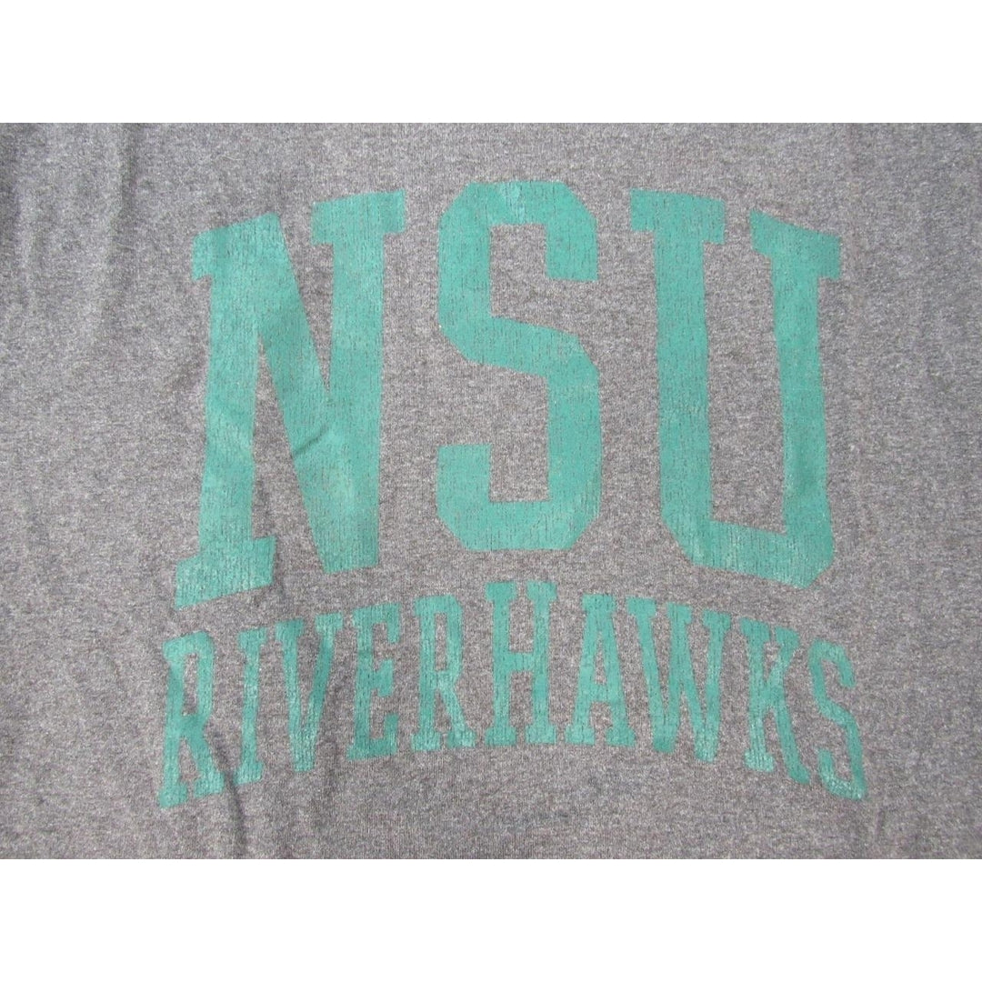 Northeastern State University Riverhawks Mens Size XL XLarge Gray Shirt Image 3