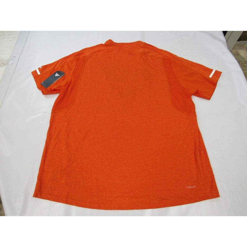 Morgan State Bears Believe Mens Size 2XL Adidas Climalite Orange Shirt 50 Image 2