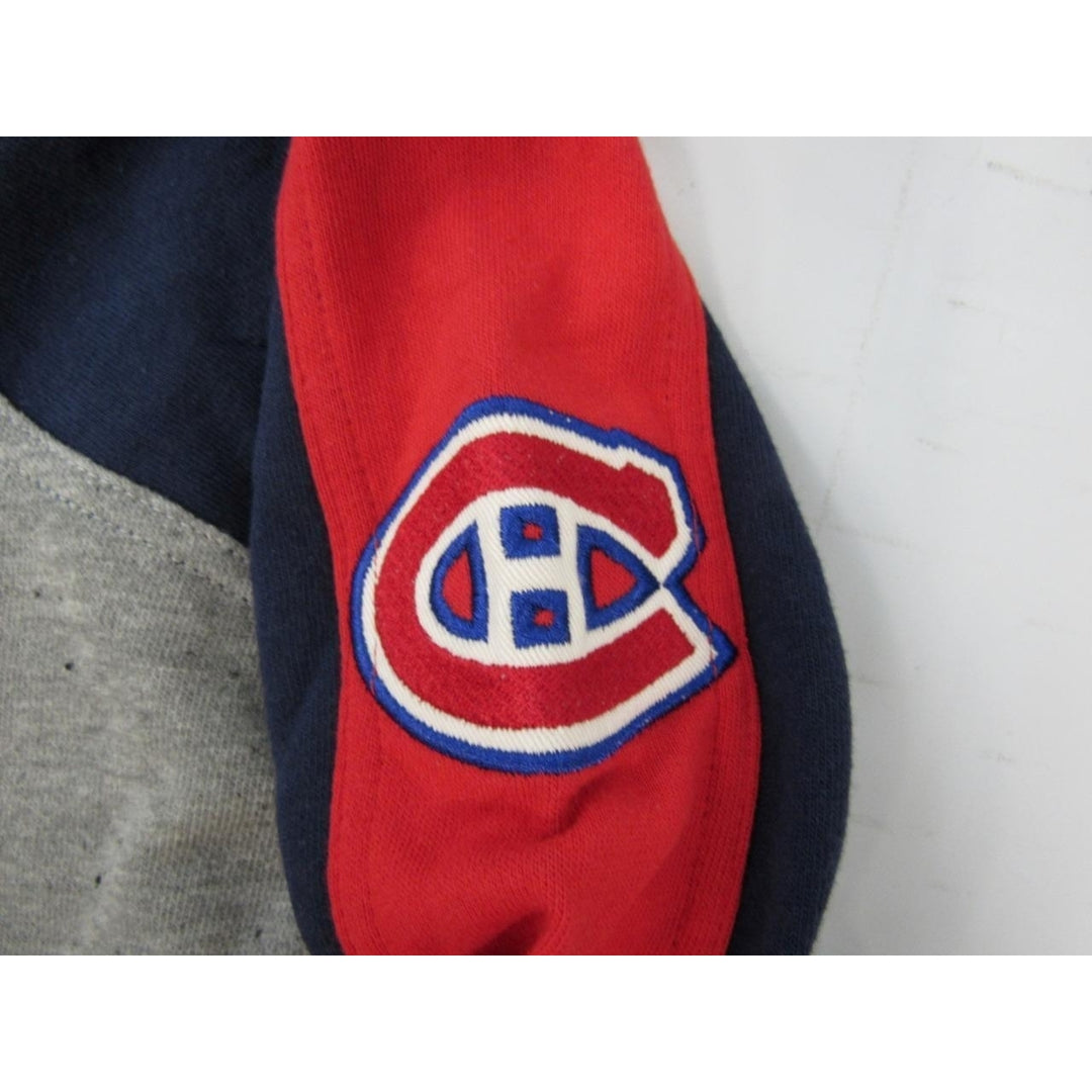 Montreal Canadiens Mens Size M Gray Blue Red Full Zip Jacket with Hood Image 4