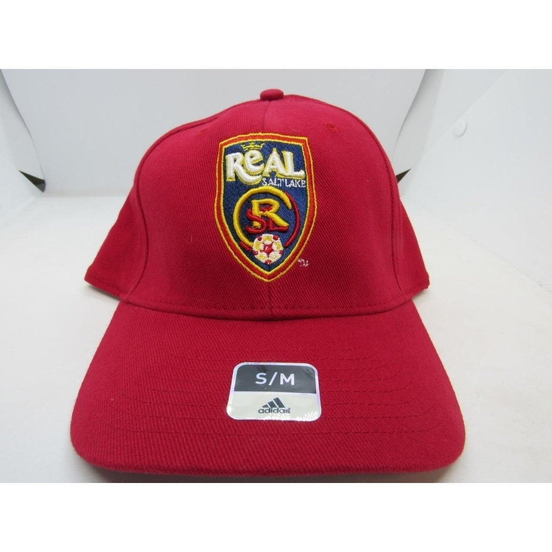 Real Salt Lake RSL Adidas Mens Red Size S/M Hat 28 Image 1