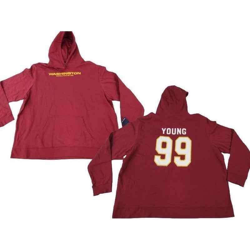 Washington Football 99 Chase Young Mens Size L Large Red Hoodie Image 1