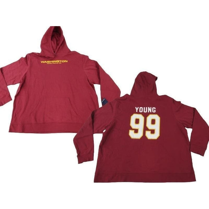 Washington Football 99 Chase Young Mens Size L Large Red Hoodie Image 1