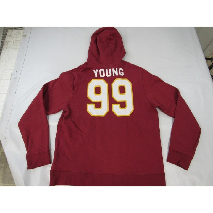 Washington Football 99 Chase Young Mens Size L Large Red Hoodie Image 4