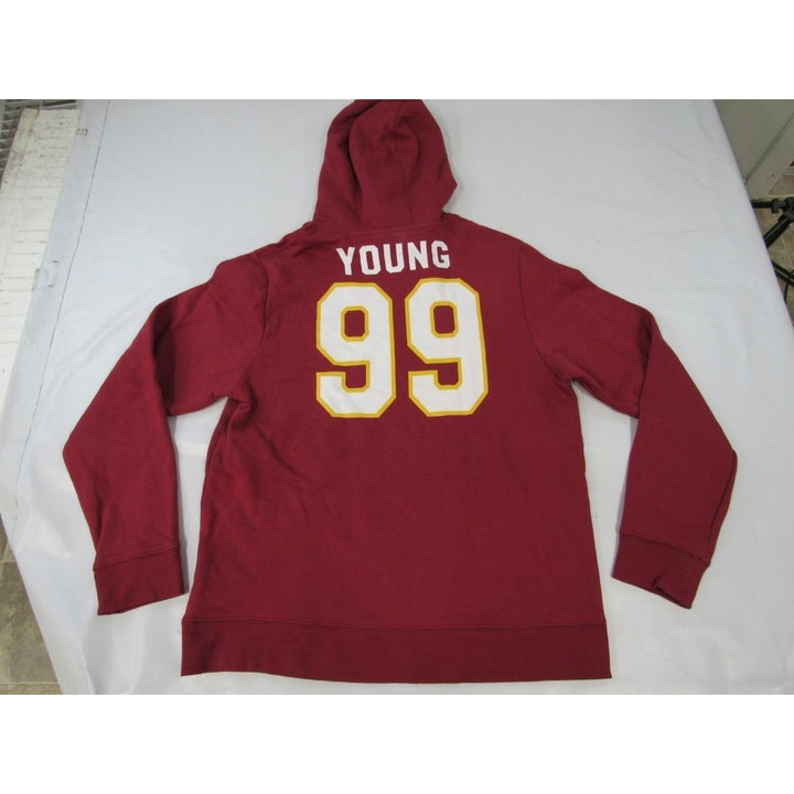 Washington Football 99 Chase Young Mens Size L Large Red Hoodie Image 4