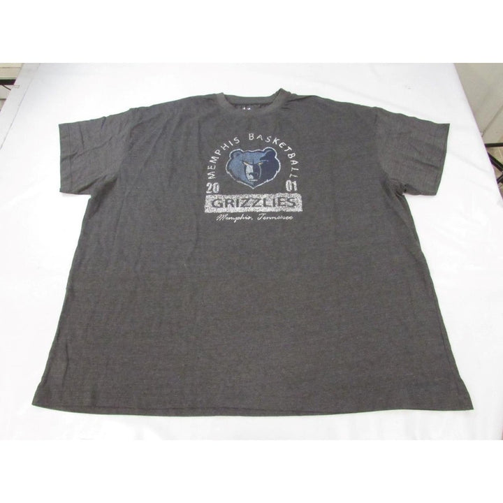 Memphis Grizzlies Basketball EST 2001 Mens Size 5XL Gray Majestic Shirt Image 1