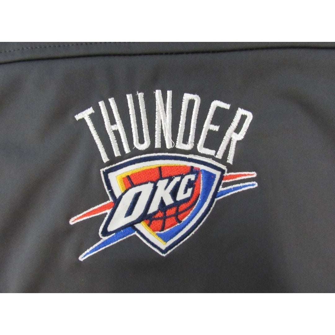 Oklahoma City Thunder Mens Size L Large Dark Gray Full-Zip Jacket Image 3