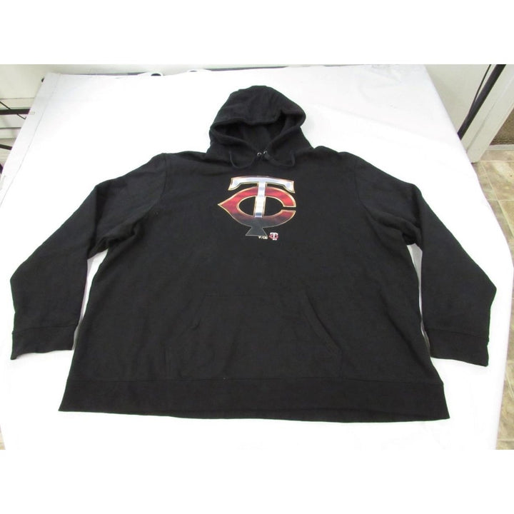 Minnesota Twins Mens Size L Large Black Hoodie Image 1