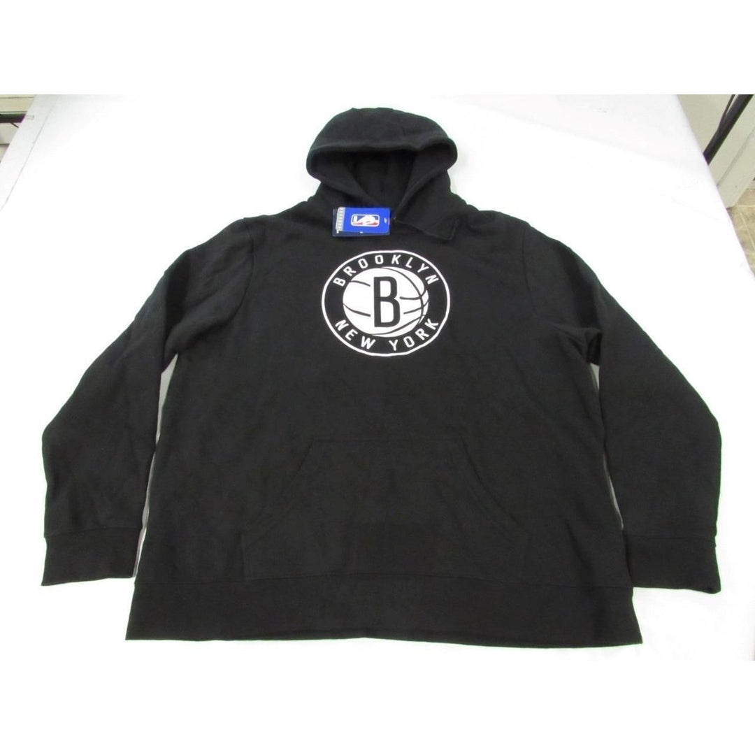 Brooklyn Nets 7 Kevin Durant Mens Size 2XL 2XLarge Black Hoodie Image 1