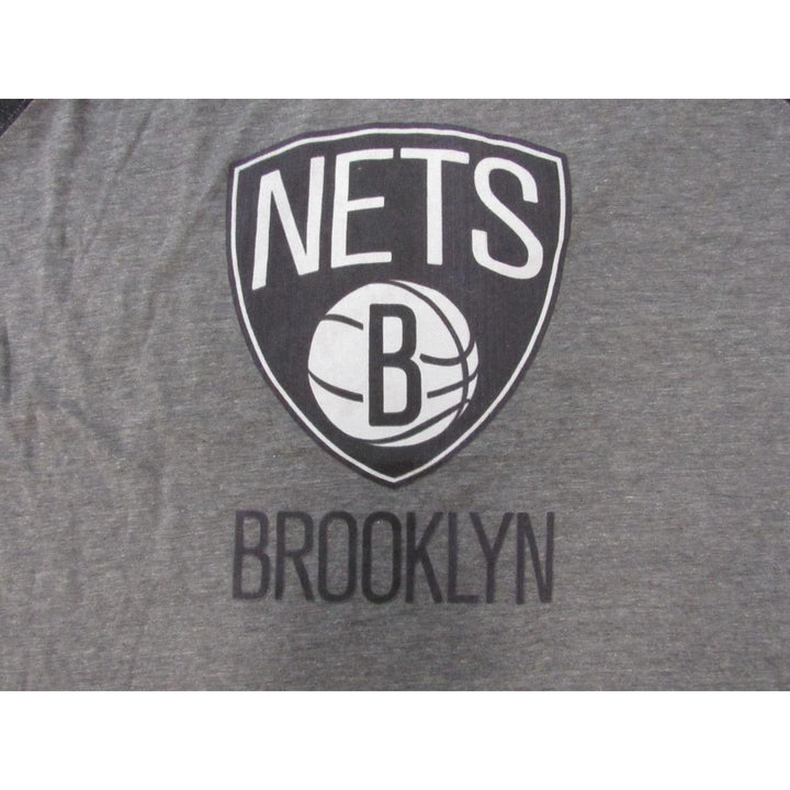 Brooklyn Nets Mens Size 2XL 2XLarge Heather Gray Long Sleeve Shirt Image 3