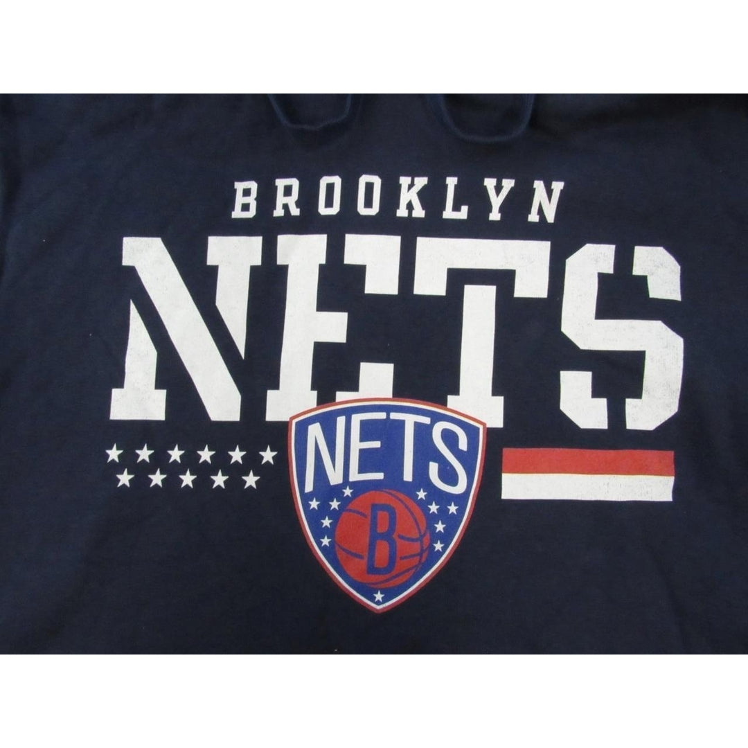 Brooklyn Nets Patriotic Mens Size XL XLarge Navy Blue Hoodie Image 3