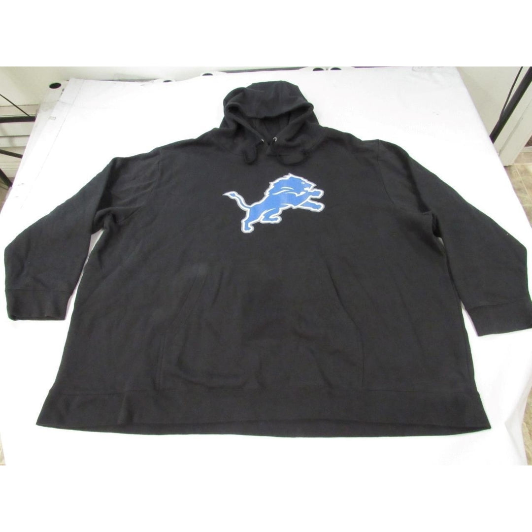 Detroit Lions Mens Size 6XL 6XLarge Black Hoodie Image 1