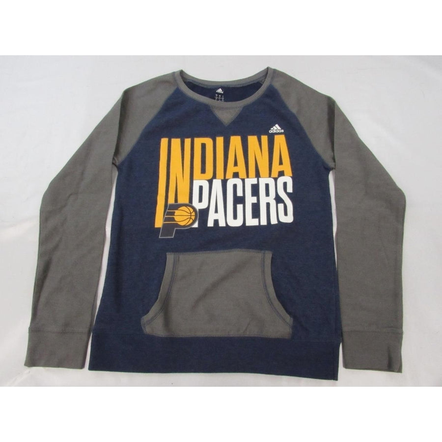 Indiana Pacers Womens Size S Small Blue/Gray Adidas Long Sleeve Shirt Image 1