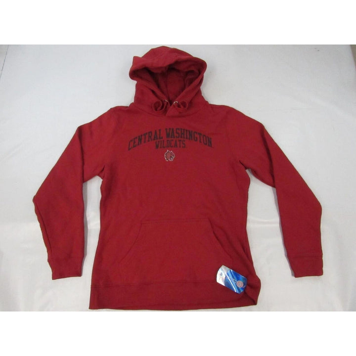 Central Washington Wildcats Mens Size M Medium Red Hoodie Image 1