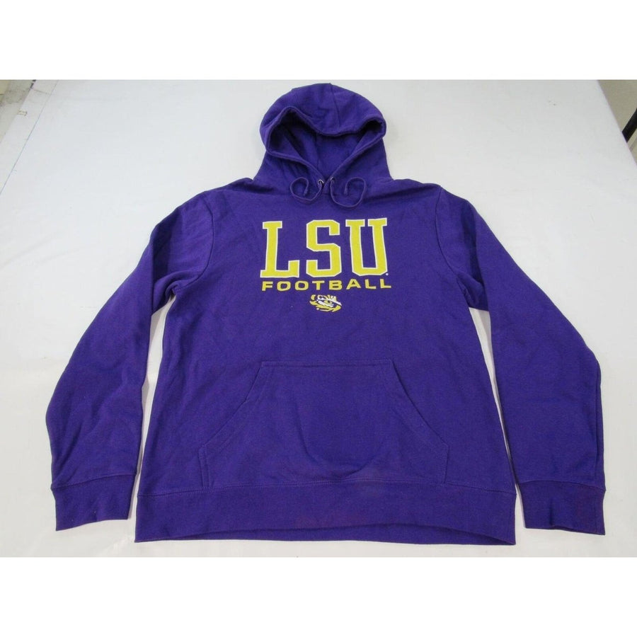 LSU Tigers Football Mens Size L Large Purple Hoodie Image 1