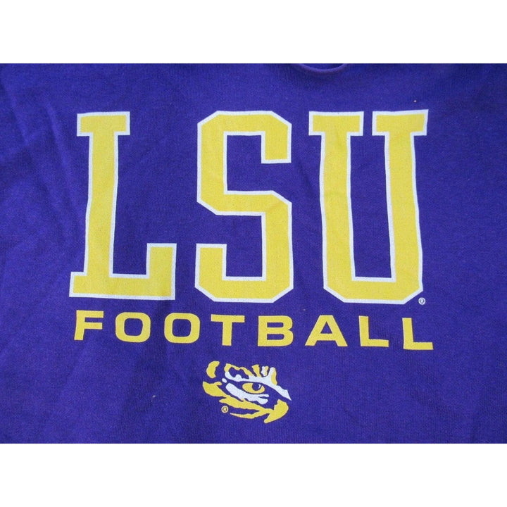 LSU Tigers Football Mens Size L Large Purple Hoodie Image 3