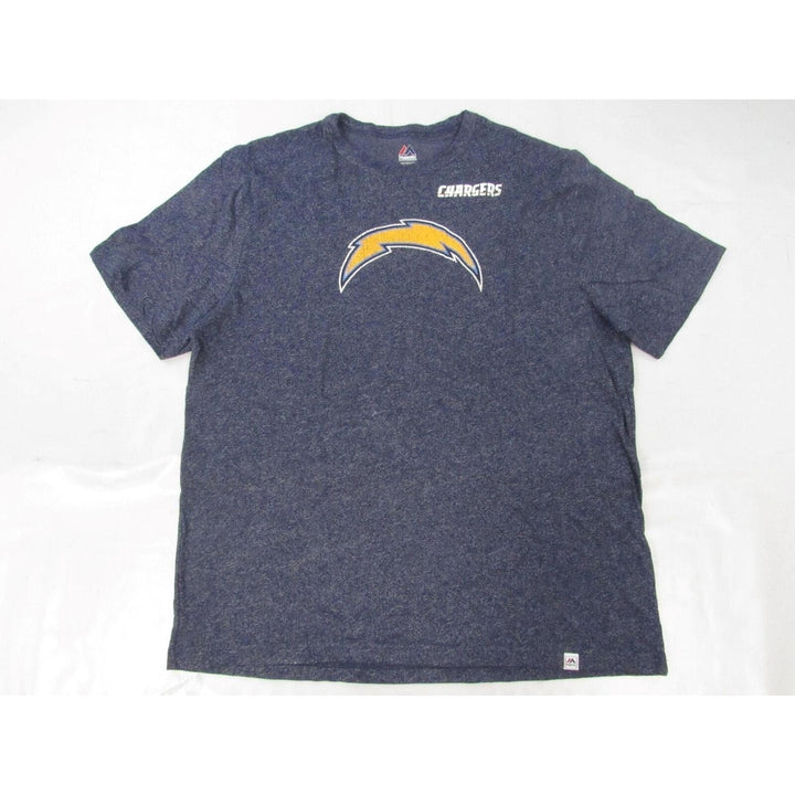 Los Angeles Chargers Mens Size XL Heather Blue Majestic Shirt Image 1