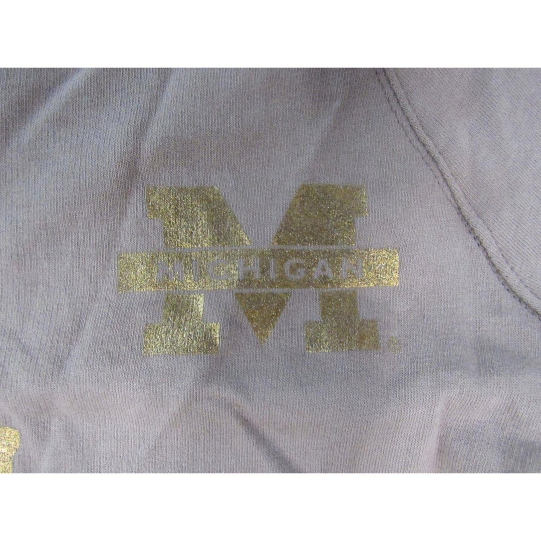 Michigan Wolverines Womens Size S Brown Light-Weight Full-Zip Jacket Hoodie Image 4