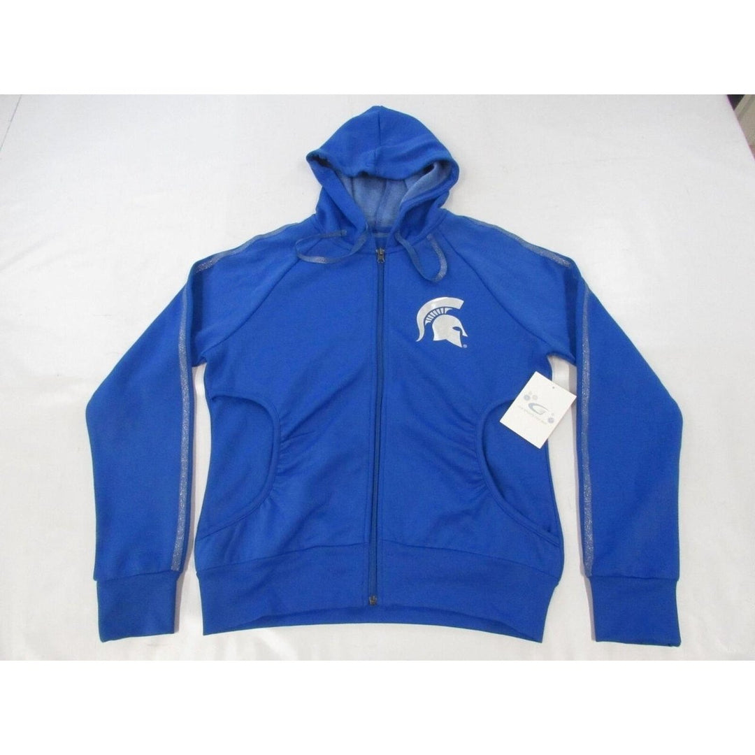 Michigan State Spartans Womens Size M Blue Full-Zip Jacket Hoodie Image 1