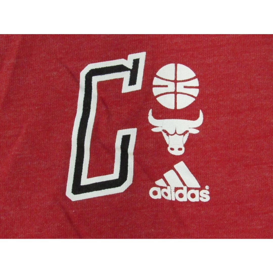 Chicago Bulls Womens Size L Large Red V-Neck Adidas Shirt Image 2