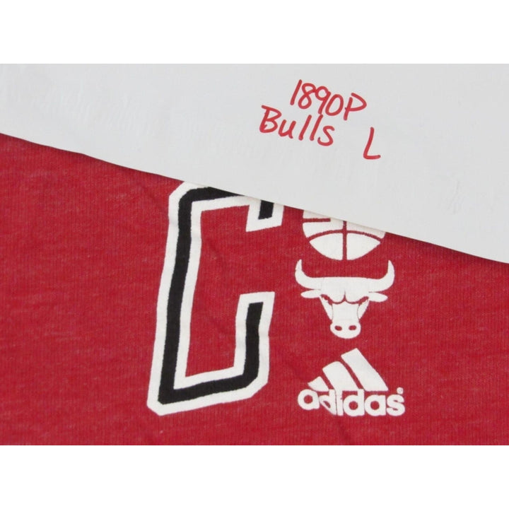 Chicago Bulls Womens Size L Large Red V-Neck Adidas Shirt Image 4