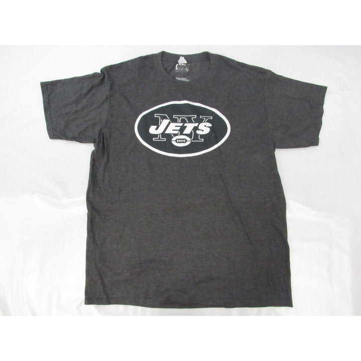 York Jets J-E-T-S Mens Size L Large Dark Gray Shirt Image 1