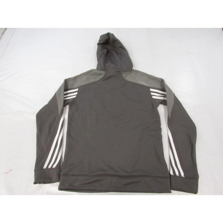 Brooklyn Nets Basketball Youth Size M (10/12) Gray Climawarm Adidas Hoodie Image 2