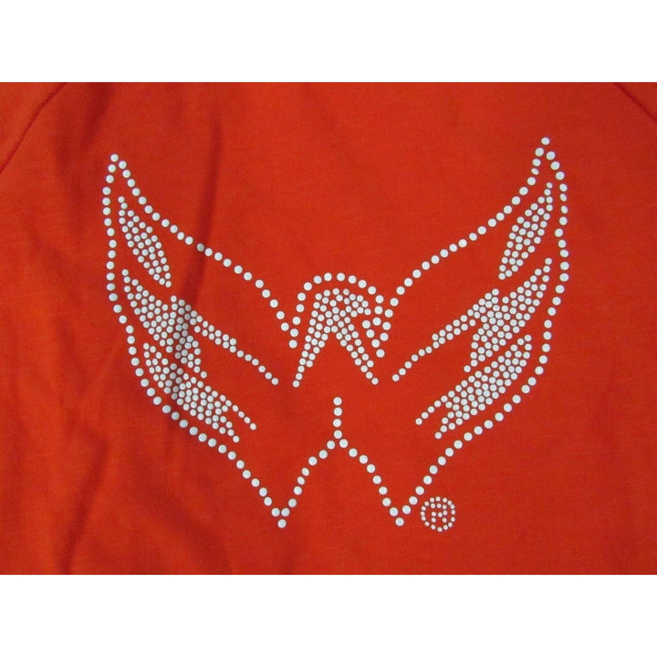 Washington Capitals Womens Size L Red Long Sleeve Shirt w/ Beaded Logo Image 3