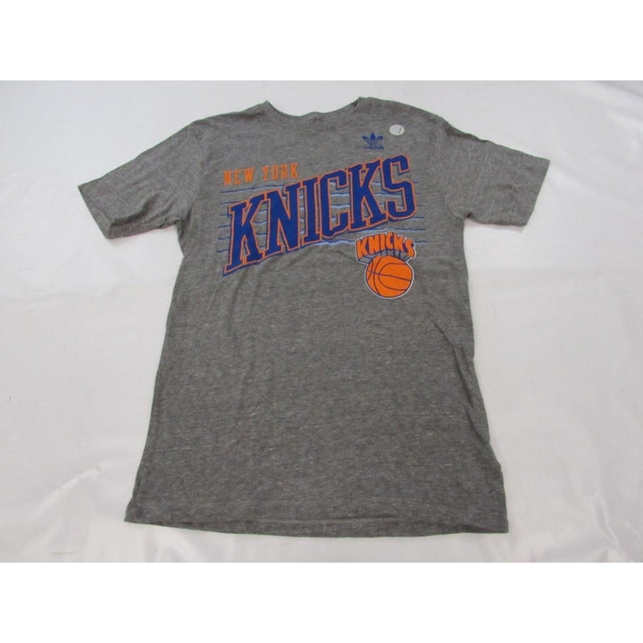 York Knicks Mens Size S Small Adidas Gray Soft Shirt Image 1