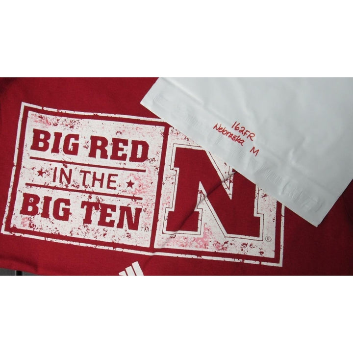 Nebraska Cornhuskers Mens Size M Medium Big Red in the Big 10 Adidas Shirt Image 6