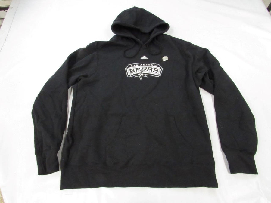 San Antonio Spurs Mens Size 2XL 2XLarge Black Adidas Hoodie Image 1