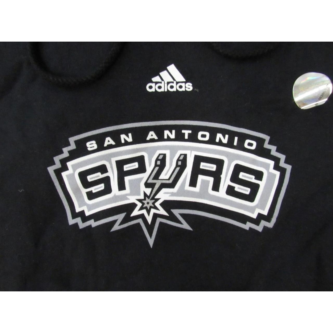 San Antonio Spurs Mens Size 2XL 2XLarge Black Adidas Hoodie Image 3