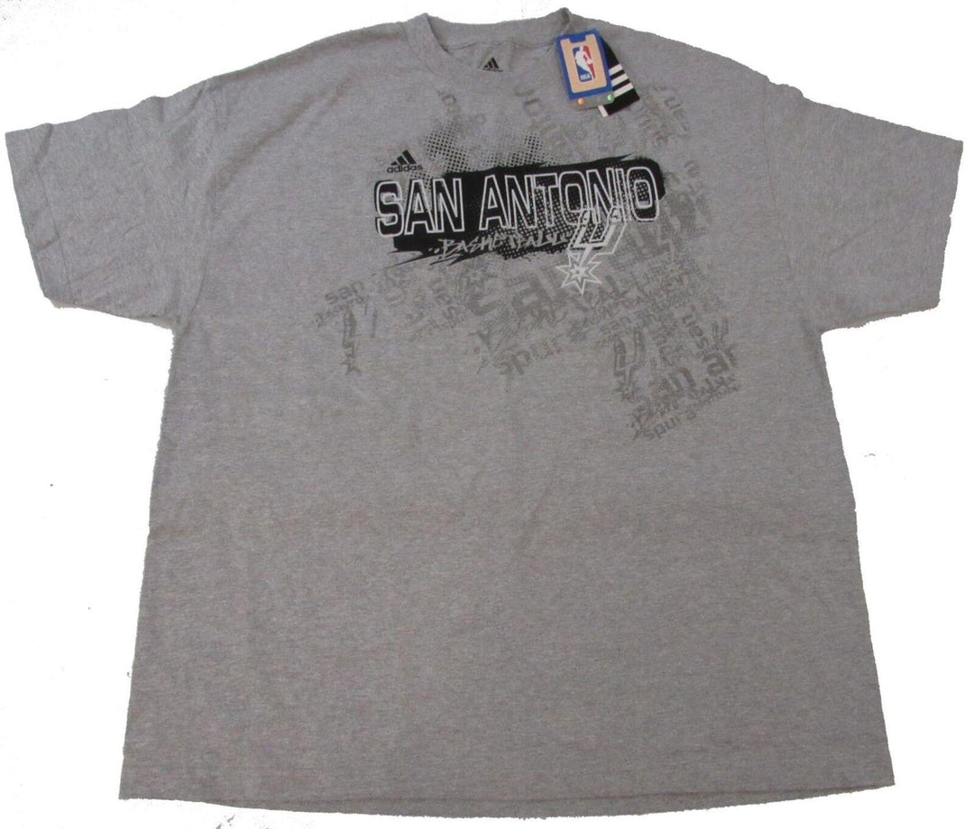 San Antonio Spurs Mens Size 2XL Gray Adidas Shirt Image 1