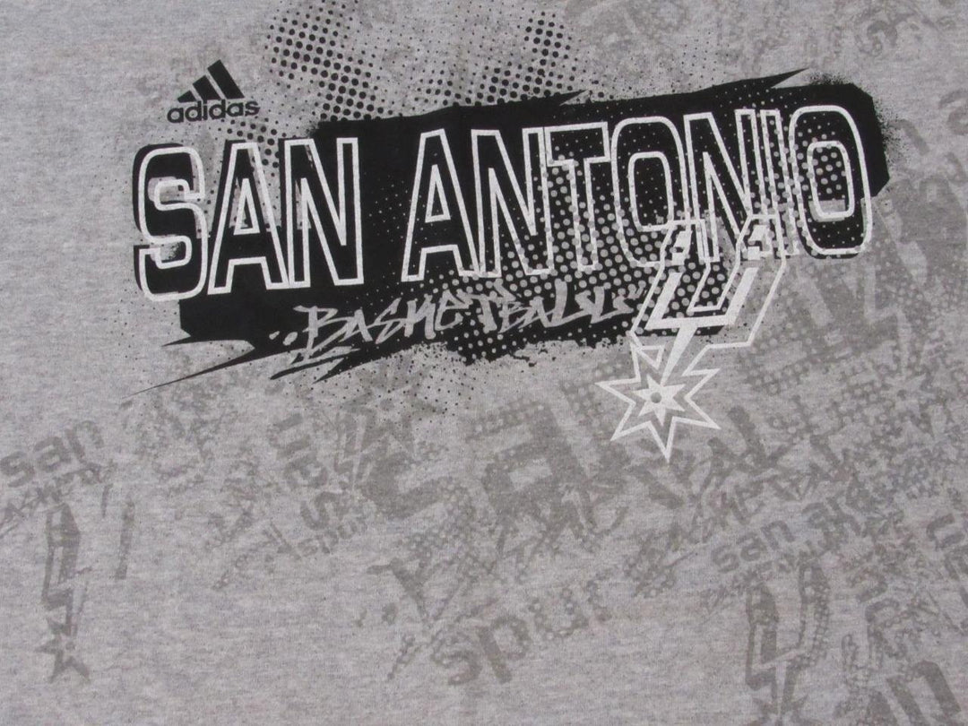 San Antonio Spurs Mens Size 2XL Gray Adidas Shirt Image 2