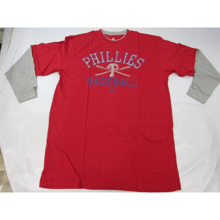 Philadelphia Phillies Mens Size 2XLT 2XL-Tall Majestic Long Sleeve Shirt Image 2