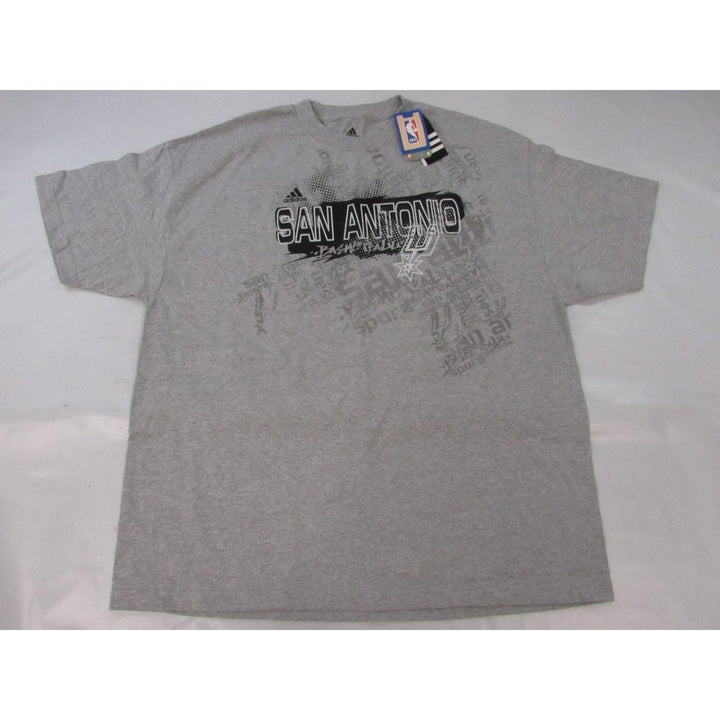 San Antonio Spurs Mens Size 2XL Gray Adidas Shirt Image 4