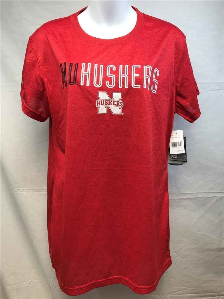 Nebraska Cornhuskers Womens Size XL X-Large Red Majestic Shirt MSRP 20 Image 1