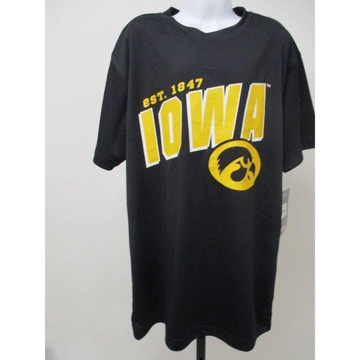 Iowa Hawkeyes Youth Size M Medium 12-14 Black Shirt Image 1