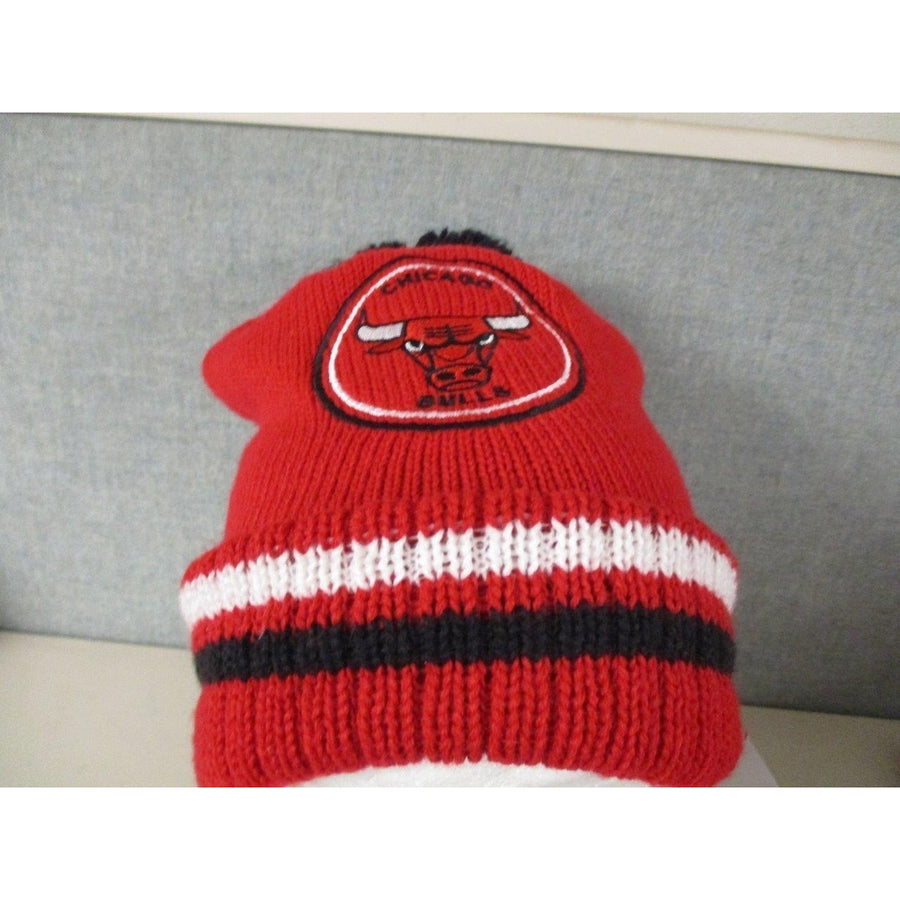 Chicago Bulls Unisex Adult Mens OSFA One Size Red Beanie Image 1