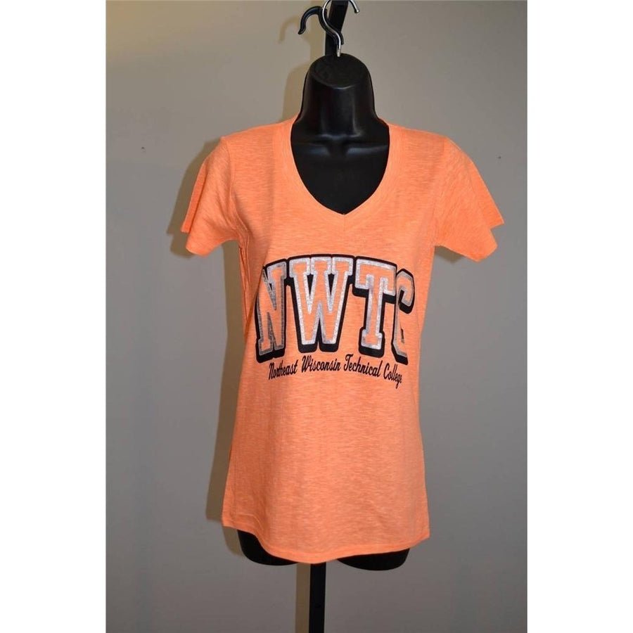 -Northeast Wisconsin Technical College WOMENS SMALL (S) orange Shirt Image 1