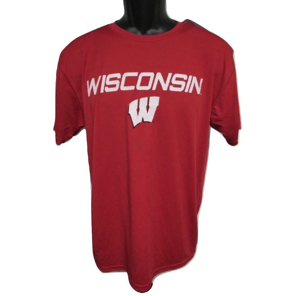 Wisconsin Badgers Mens Size M Medium Polyester Performance Shirt 32 Image 1