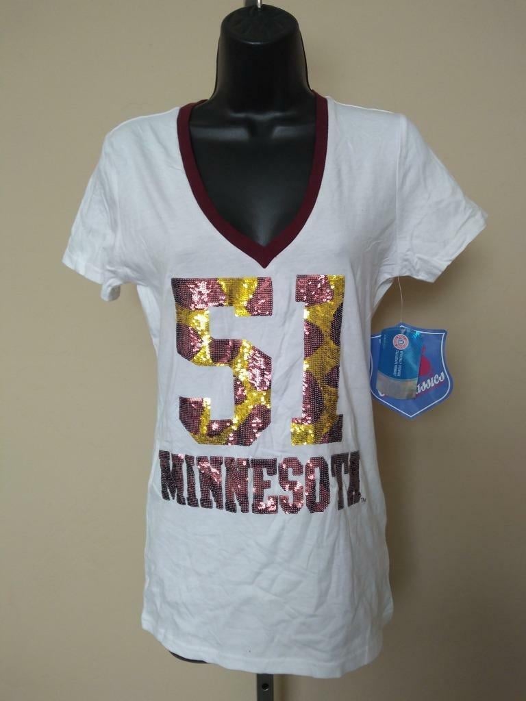 -Minor Flaw Minnesota Golden Gophers Womens Size S Small White Shirt Image 1