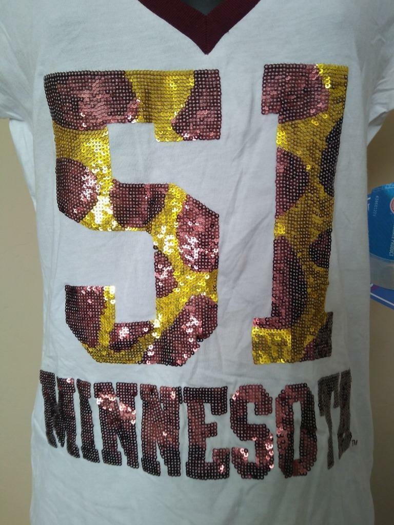 -Minor Flaw Minnesota Golden Gophers Womens Size S Small White Shirt Image 2