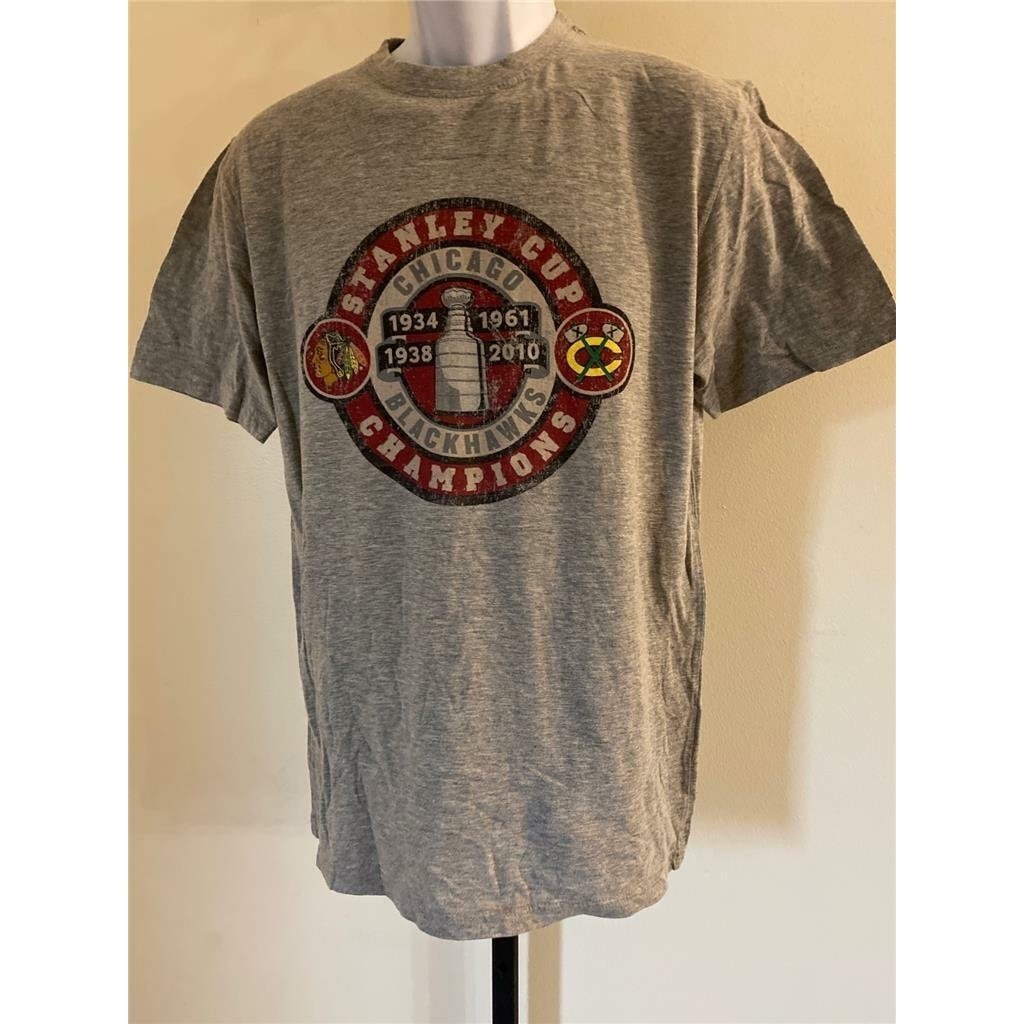 Chicago Blackhawks Mens Size M Medium Gray Shirt Image 2